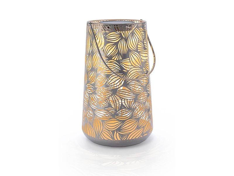 STT Solar Antic Lantern Flora Grey Dekolicht zum Aufstellen oder Aufhängen
