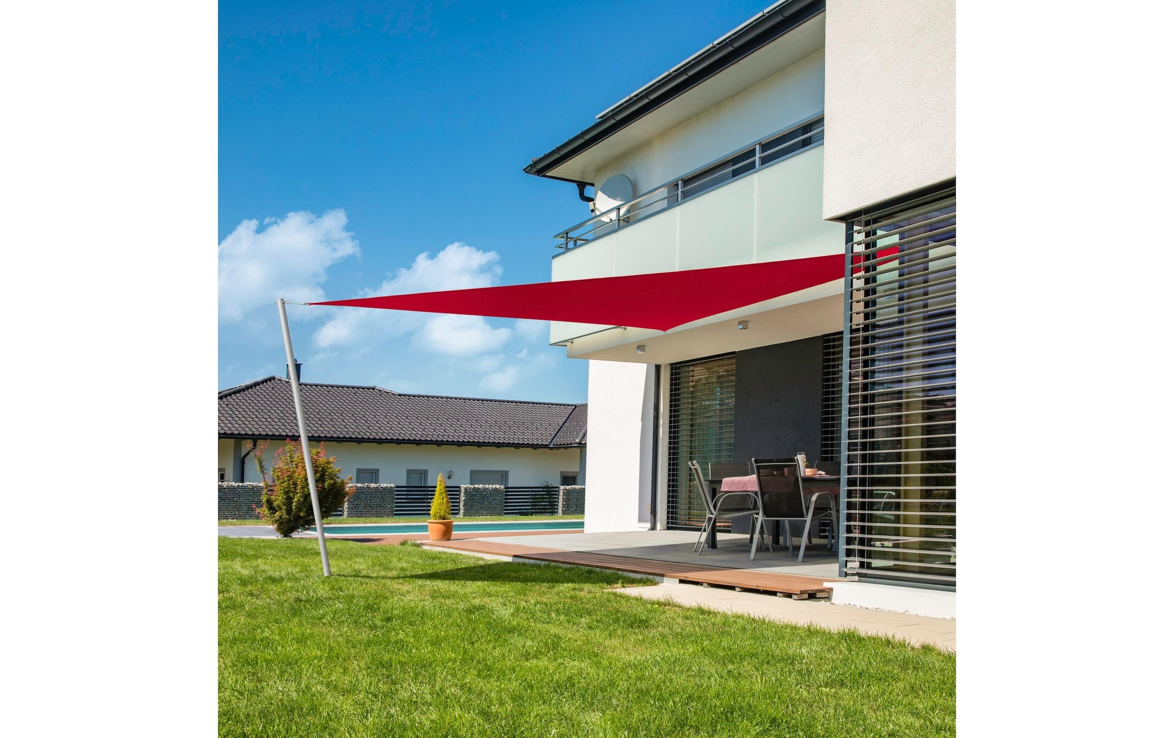 Windhager Sonnensegel »Dreieck 3m,rot«
