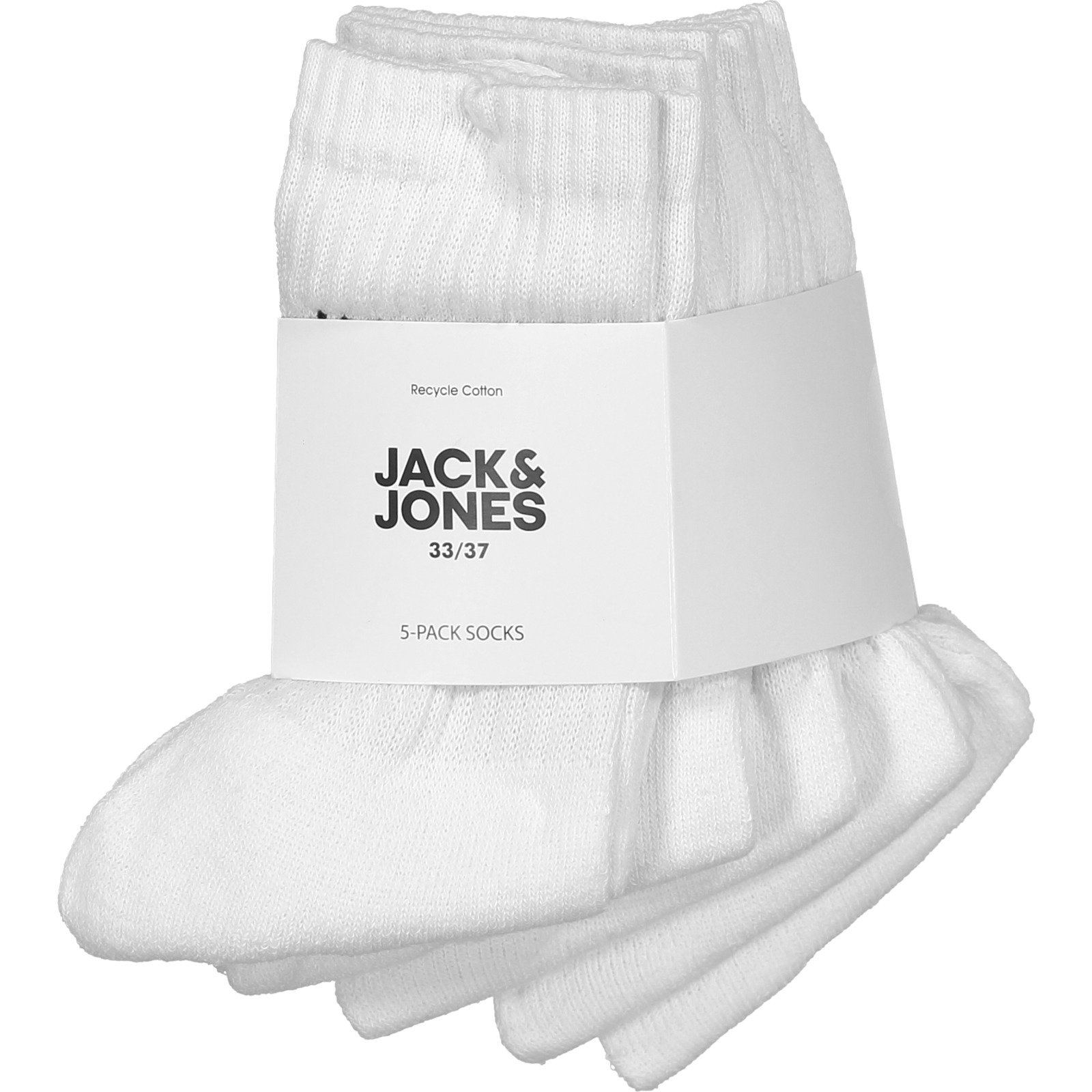 Jack & Jones Kinder-Sportsocken, Grösse 33-37, 5 Paar