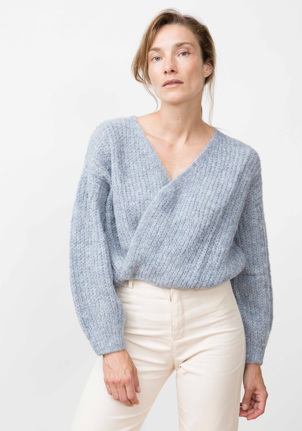 Jungle Folk Wrap Cardigan Vega Cloudy Blue