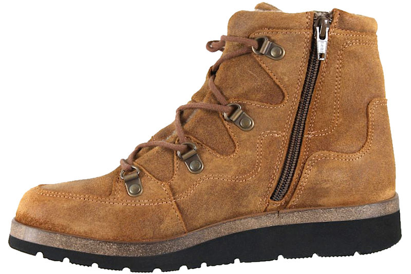 NEW FEET VINTERSTØVLE I BRUNT RUSKIND MED TEX