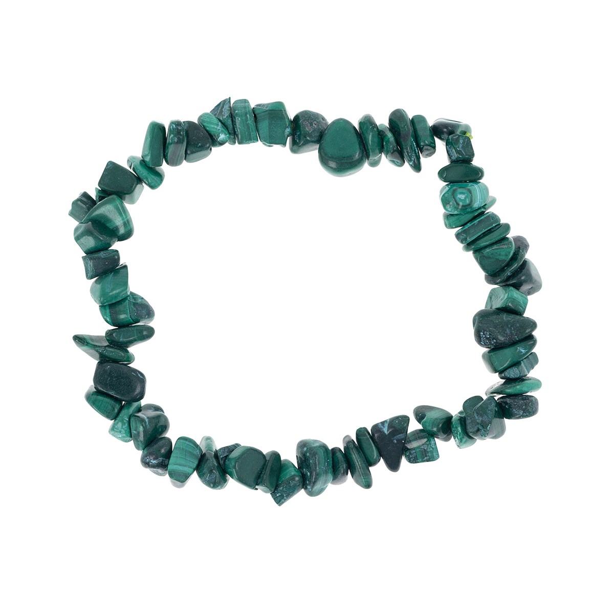 Bracelet réglable pierres reconstituées malachites