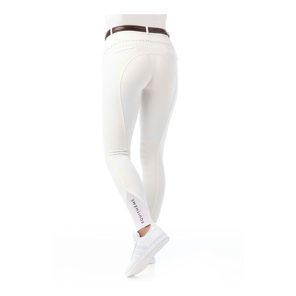 Equitheme SAFIR - Pantalon siliconé Femme blanc/bleu
