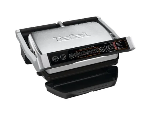 Tefal OptiGrill  GC706D34 - Grill - elektrisk - 600 cm2 - rustfrit stål/sort