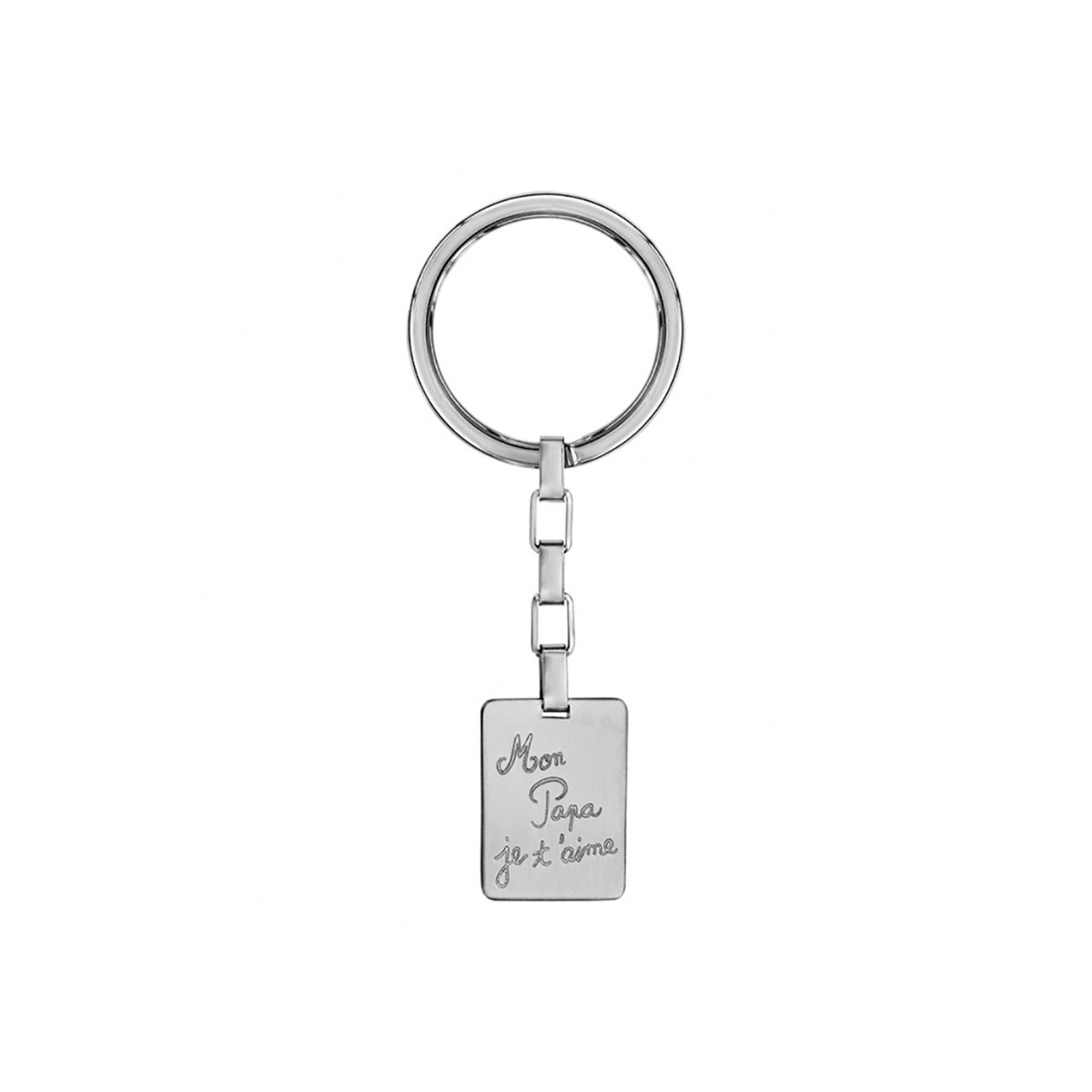Porte clefs acier - Mon Papa je t'aime