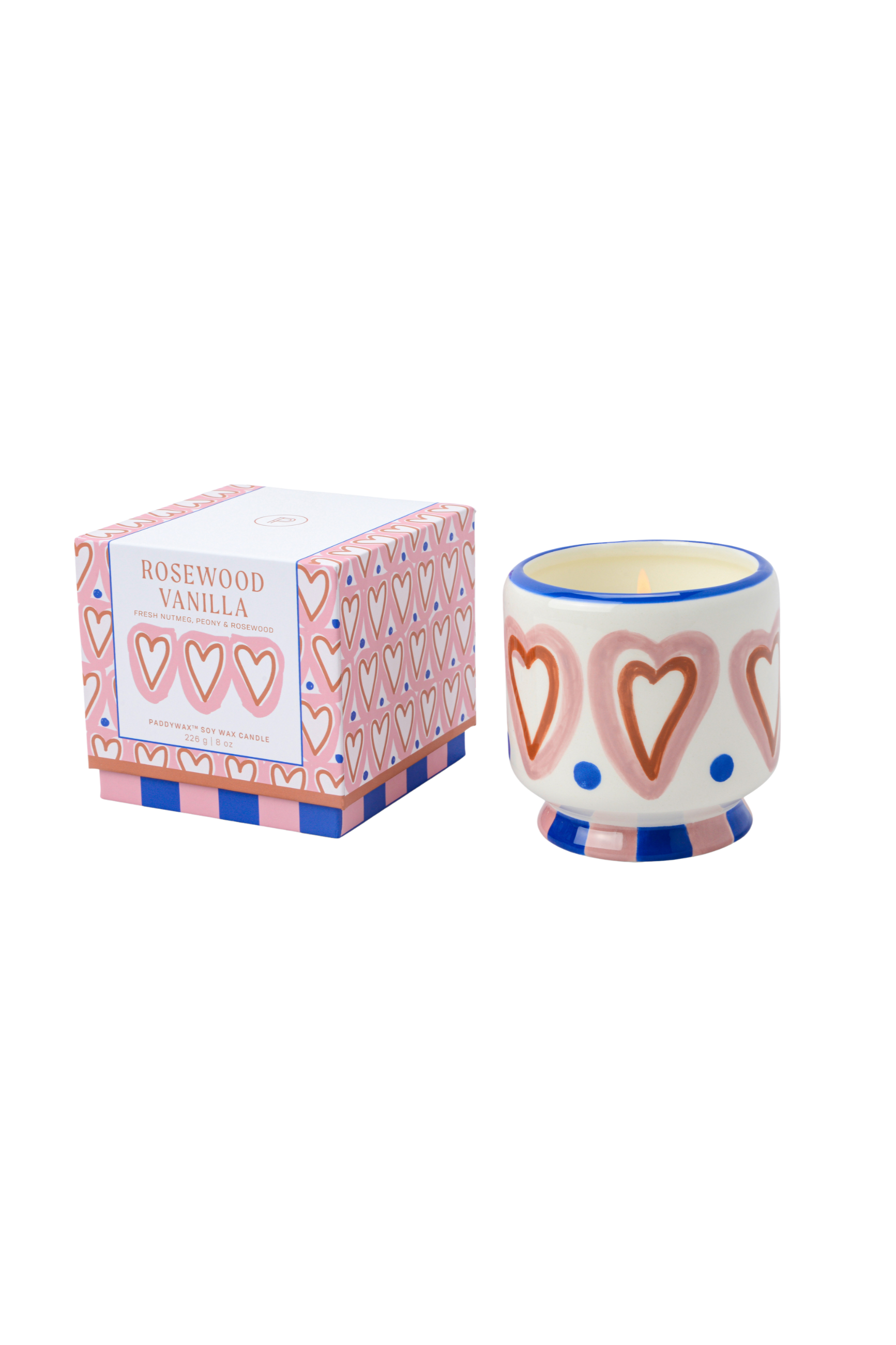 PADDYWAX  Adopo Hearts keramik duftlys - Rosewood Vanilla