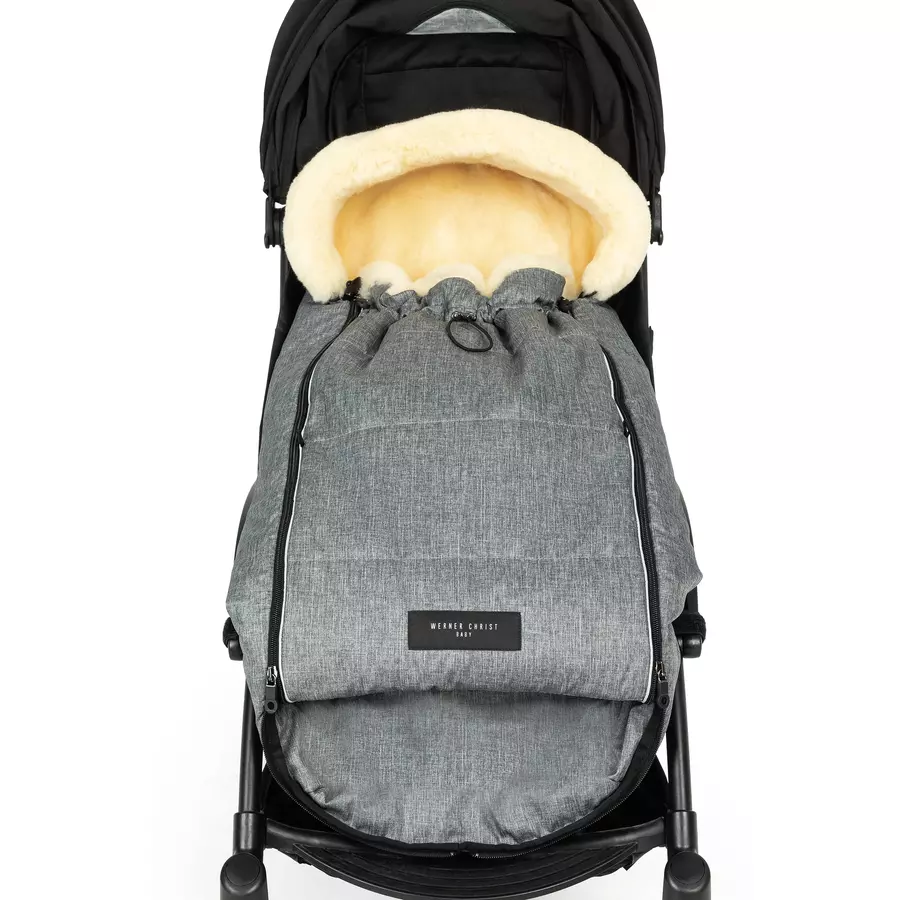 Werner Christ Baby Lammfellfußsack LADIS grigio