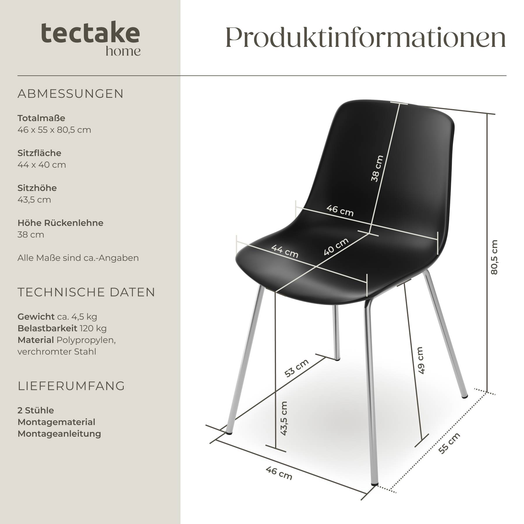 Kunststoffstuhl Mave