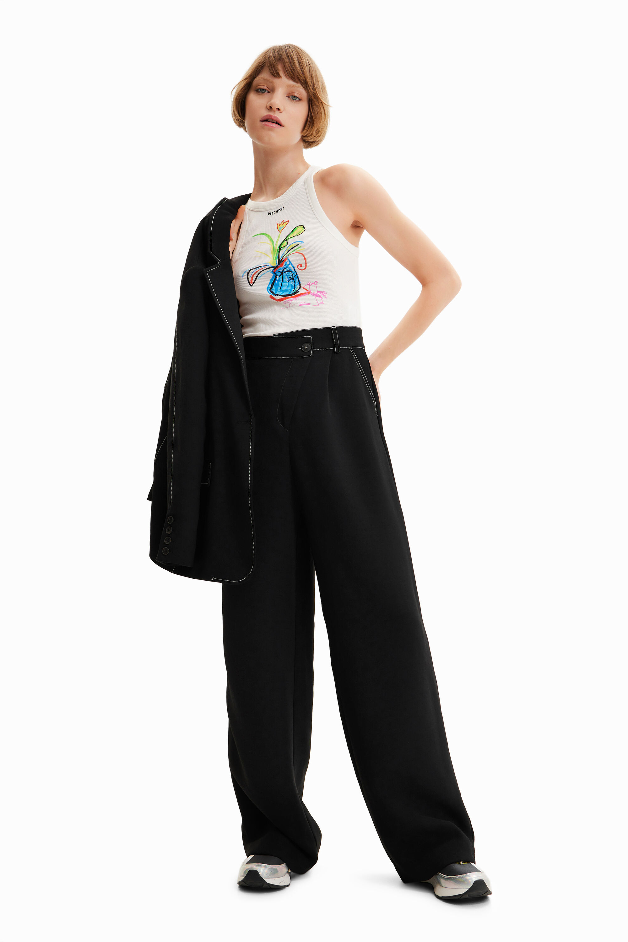 Pantalon twisted pinces