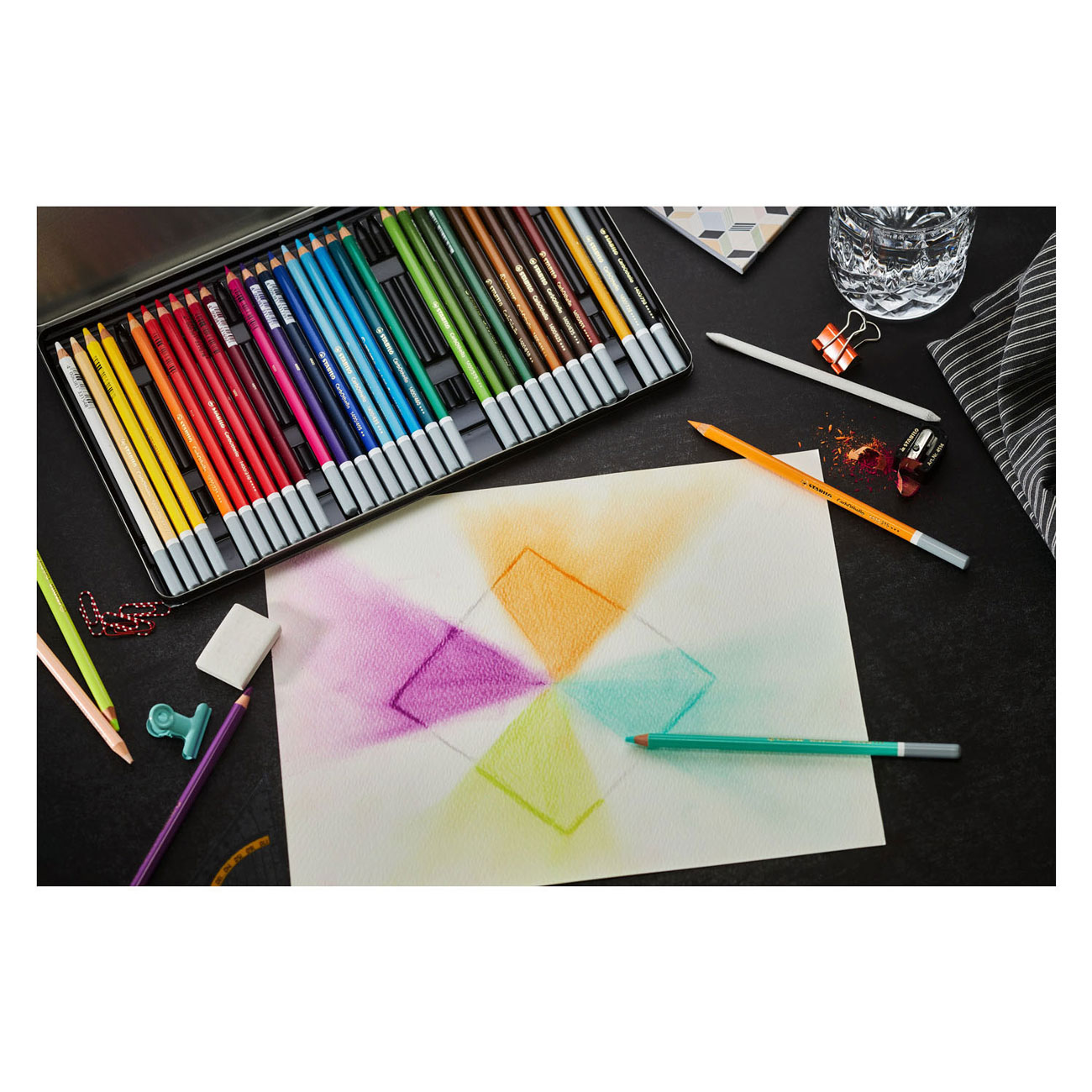 STABILO CarbOthello - Kalkpastel Kleurpotloden - Set 60 st.