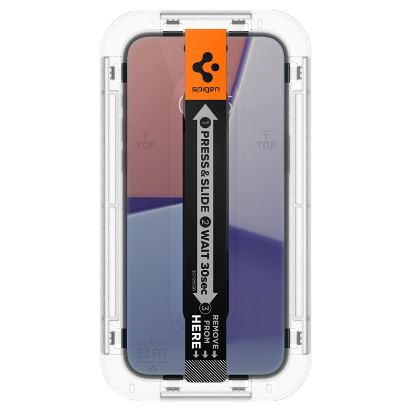 (2er Set) iPhone 16 / 15 Glas Tr EZ Fit Privacy Panzer Glas Case Friendly   Montagerahmen (AGL06905)