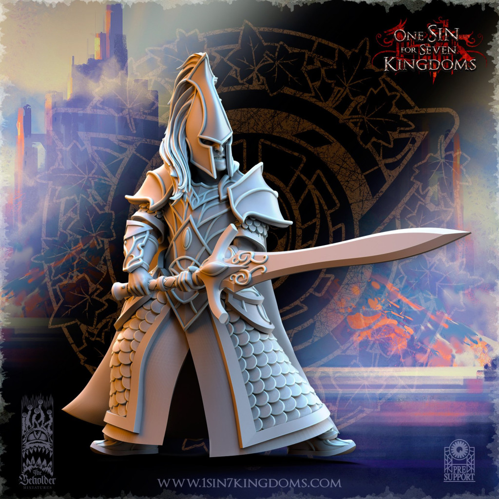 The Beholder Miniatures - Elfes - 8 Epée d'Ashur