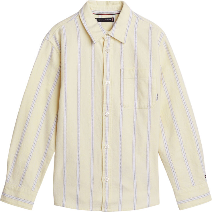 Tommy Hilfiger MONOTYPE STRIPES SHIRT LS Lemon zest