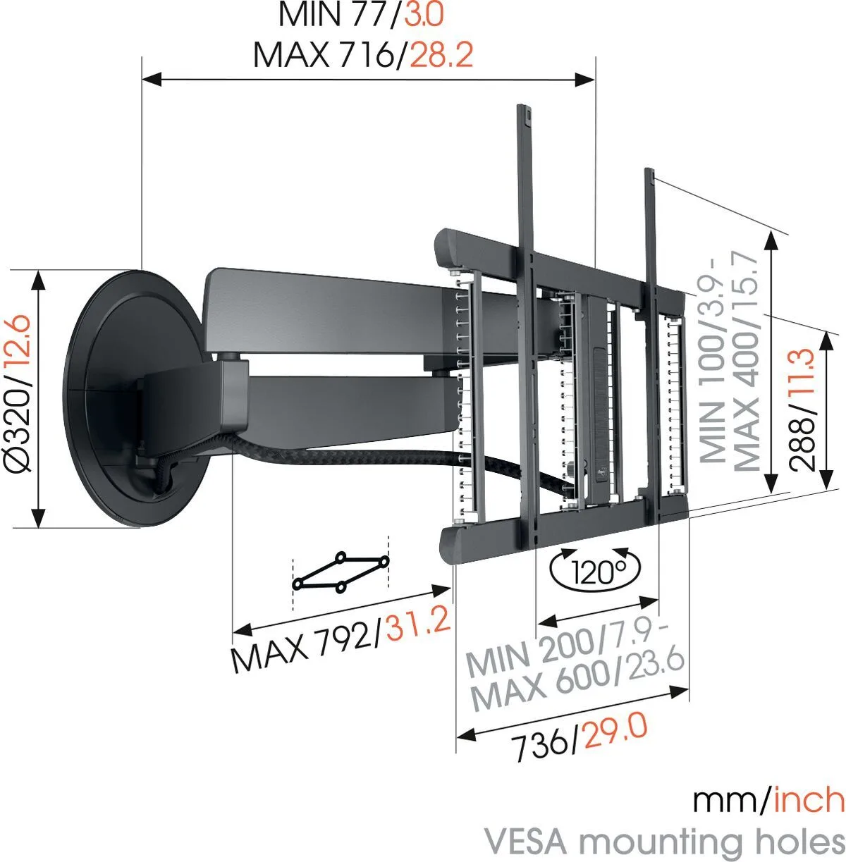 Vogel's TVM 7675 Supports TV