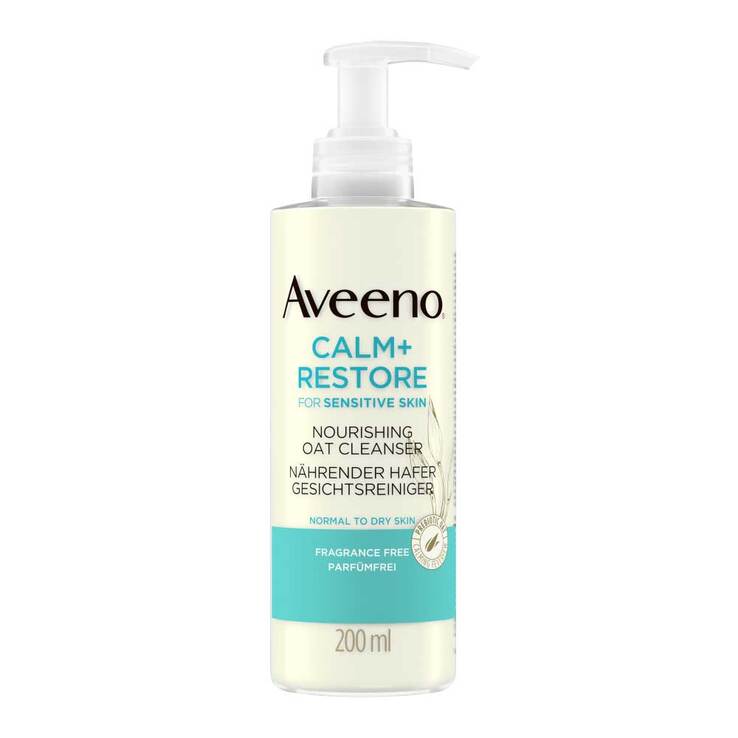 Aveeno Calm + Restore nährender Hafer Gesichtsreinigung, 200 ml