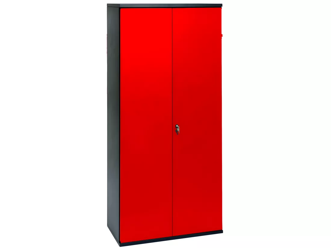 Armoire métallique rouge et noir Brico Hauteur 198 cm