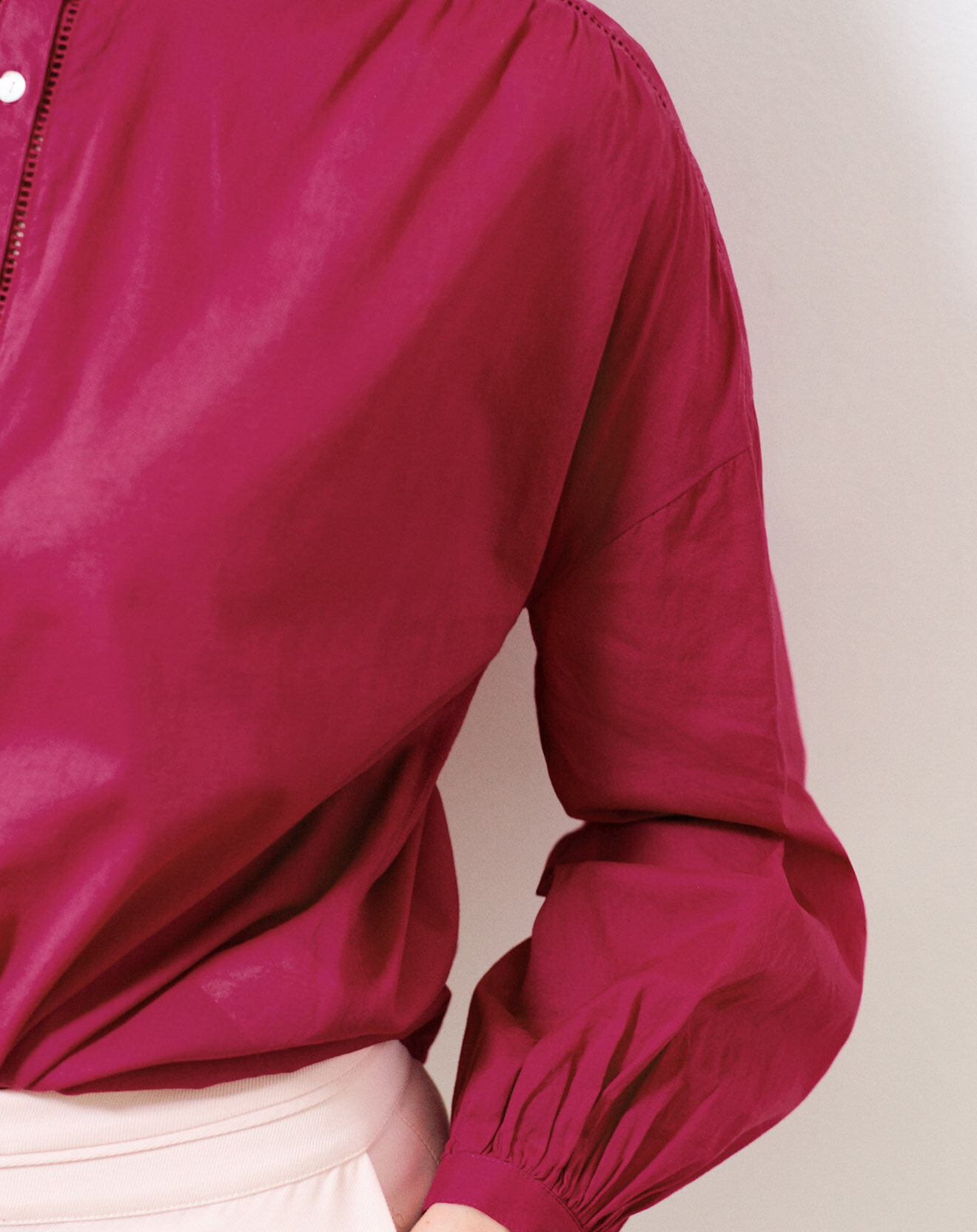 Caroll Chemise en Popeline Clarisse groseille