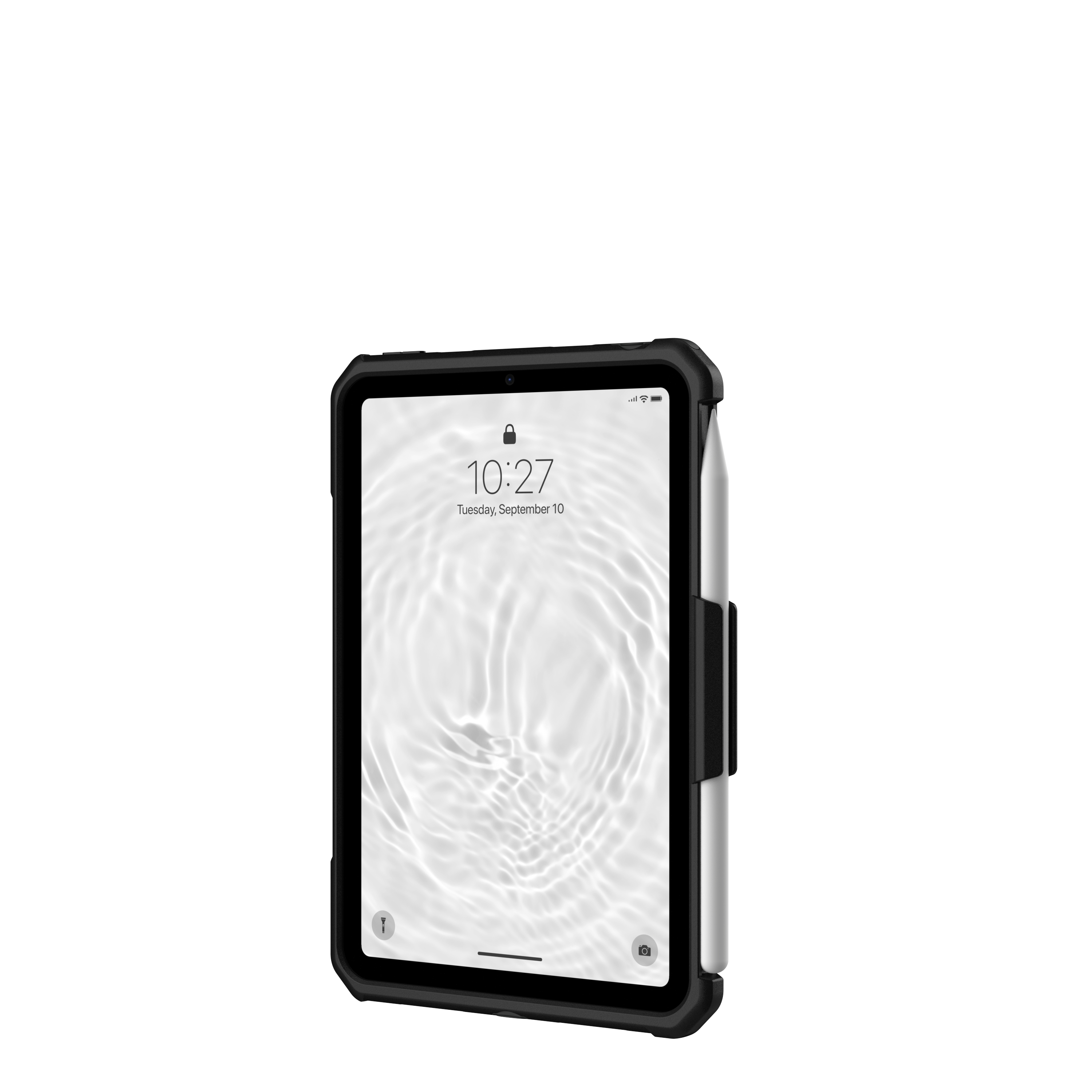 iPad Mini 7 (2024) / Mini 6 (2021) Outdoor Schutz Hülle Back Cover Scout   Kickstand   Apple Pencil Halterung (124014B14040) - Schwarz