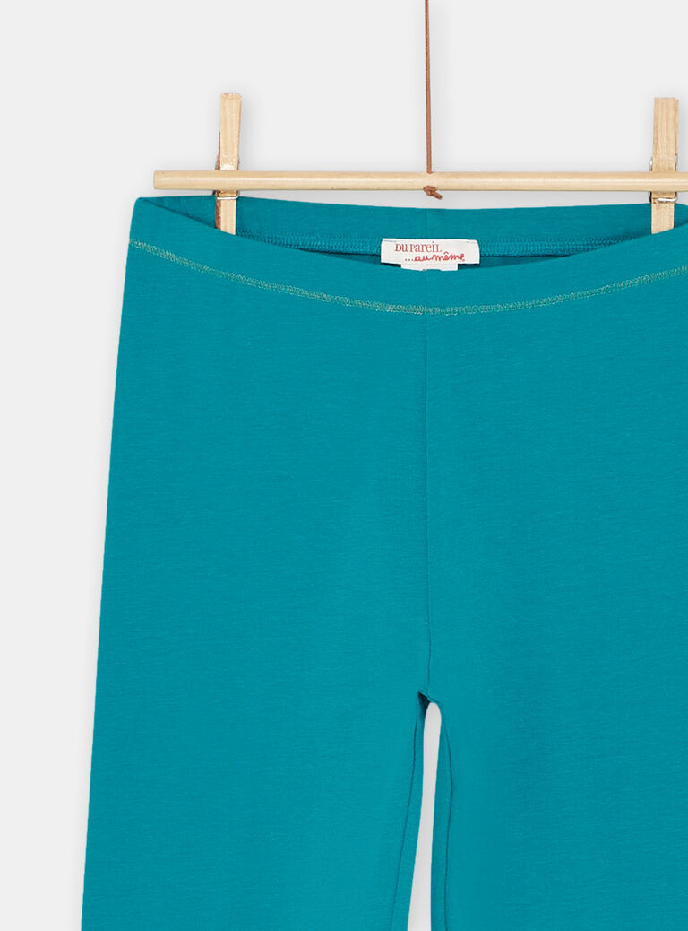 Legging turquoise foncé fille