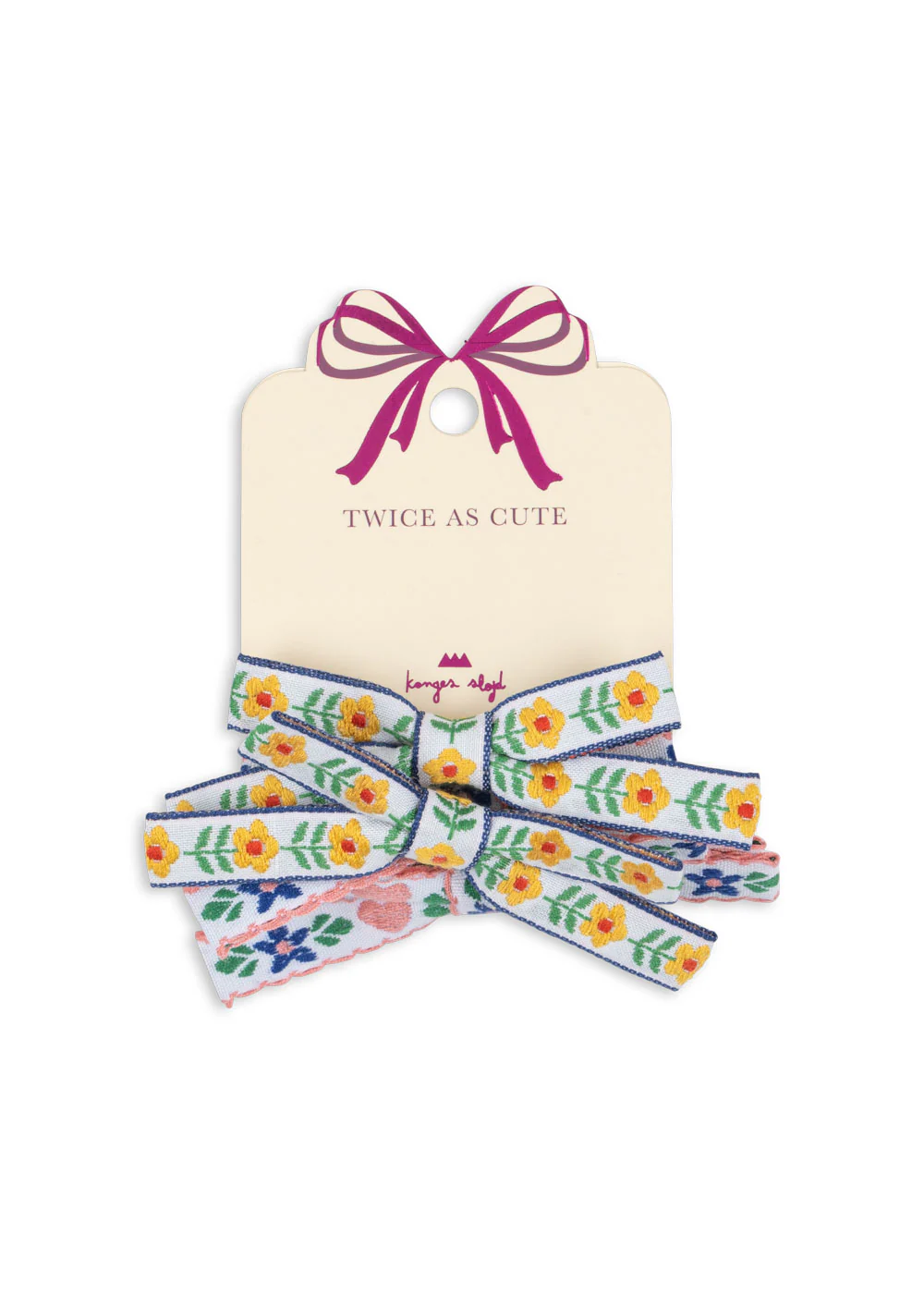 4 pak mini bow elastikker - white\/rose - OS