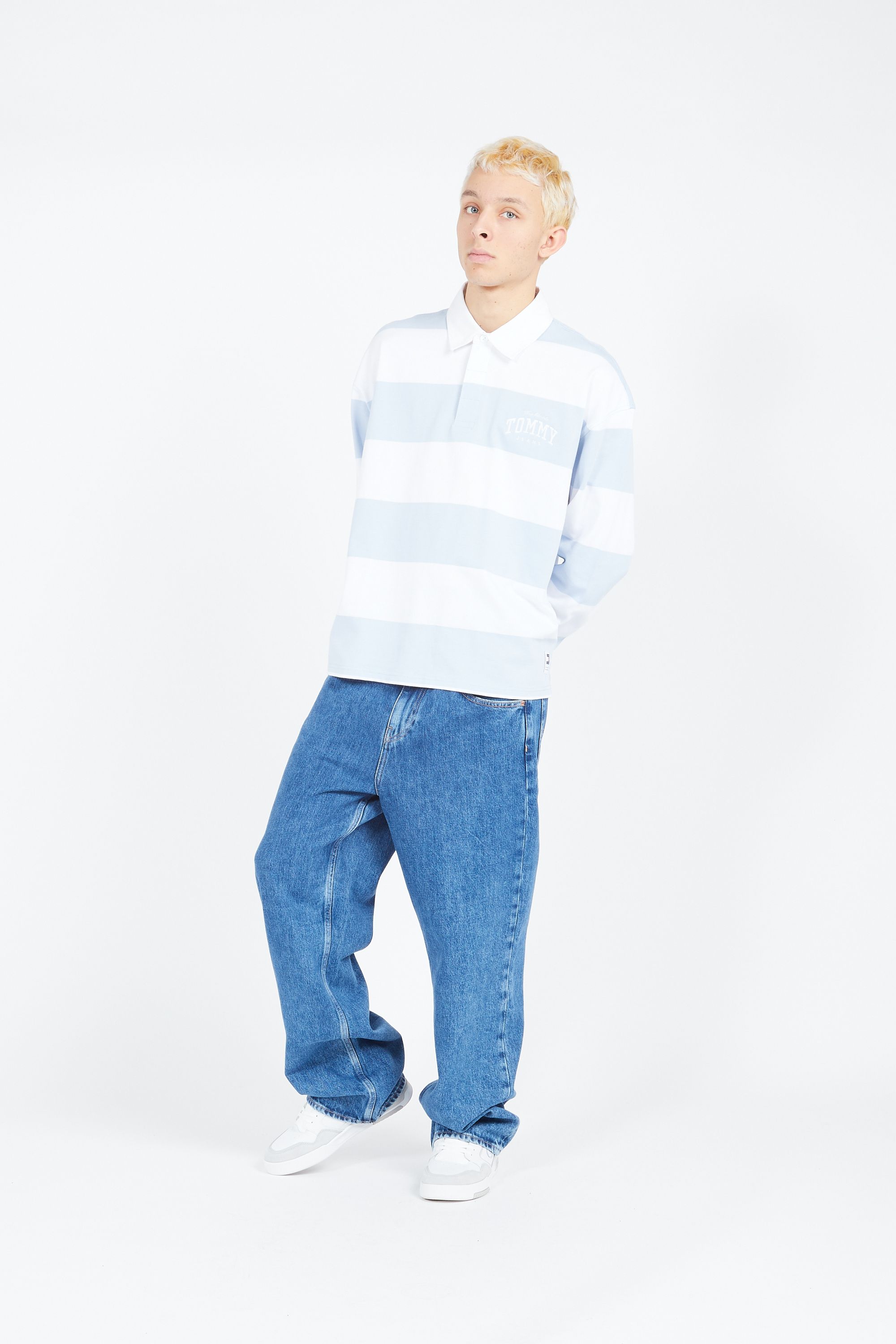 TOMMY JEANS Polo TJM RLX VARSITY CB R Bleu