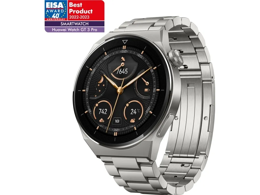 Huawei | Watch GT 3 PRO (46mm) - Smartwatch med rem - håndledsstørrelse: 140-210 mm - Titanium