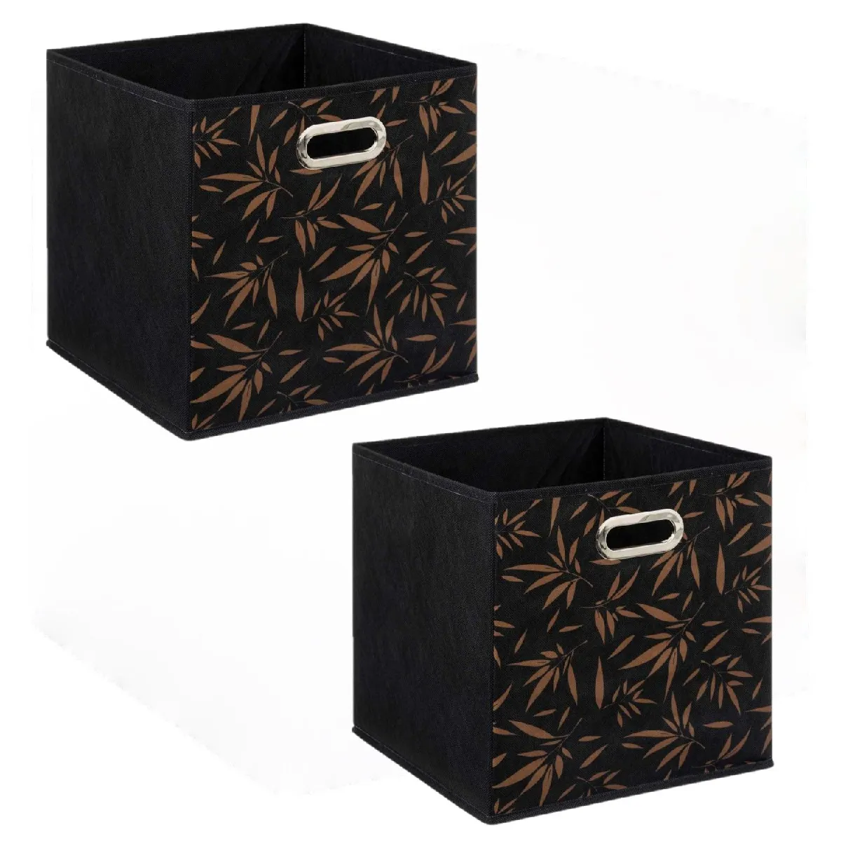 Boîtes de Rangement Tissu Noir Five Simply Smart