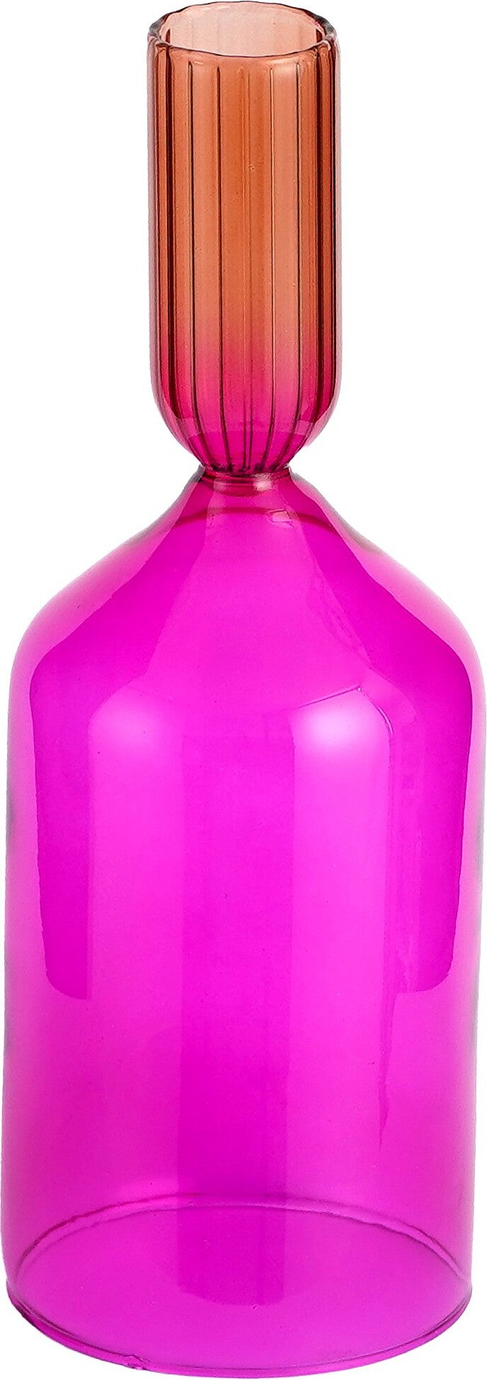 Mica Decorations kandelaar Marina roze D 6,5 H 17,5 cm