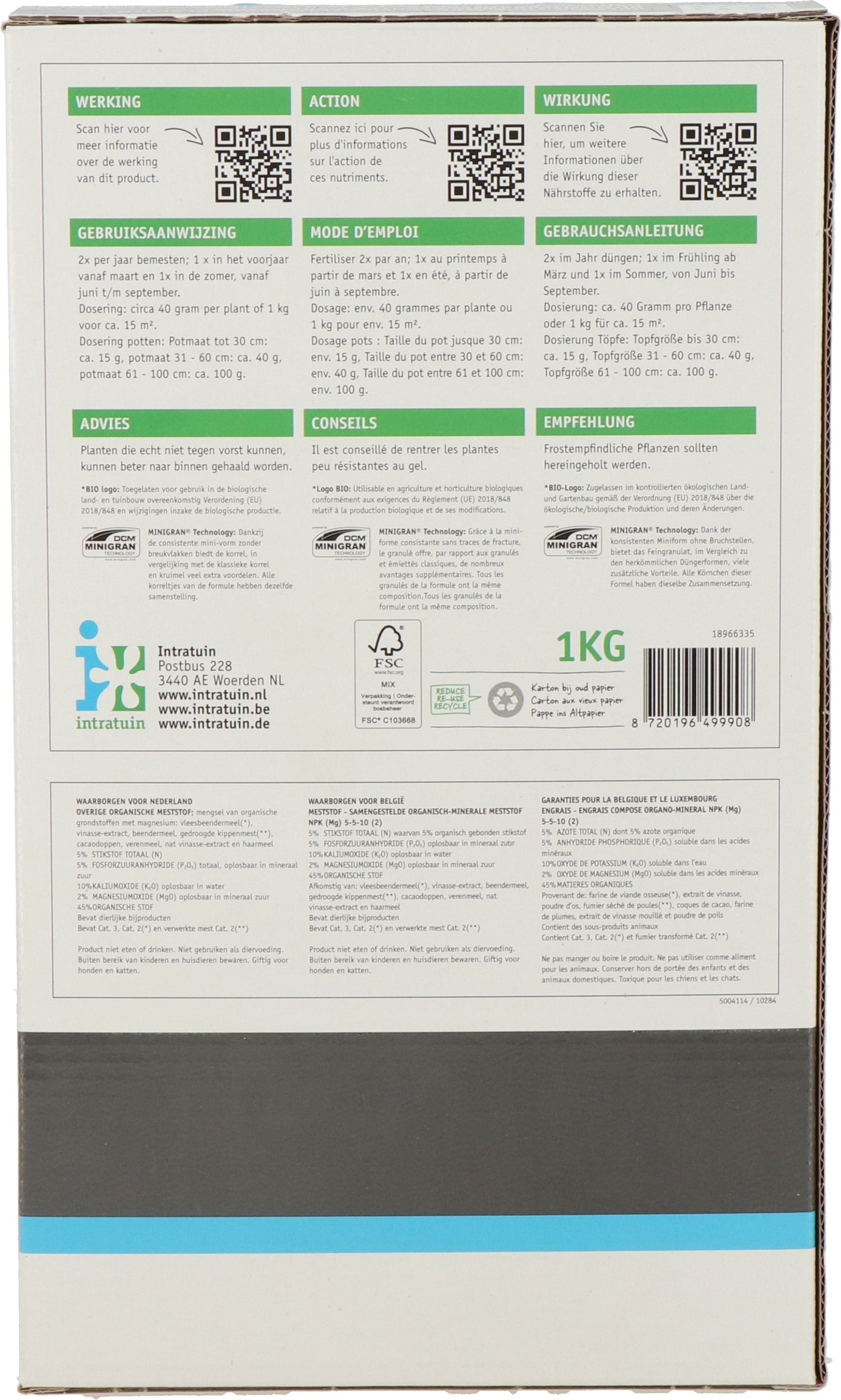 Intratuin plantenvoeding terras en mediterane planten 1 kg