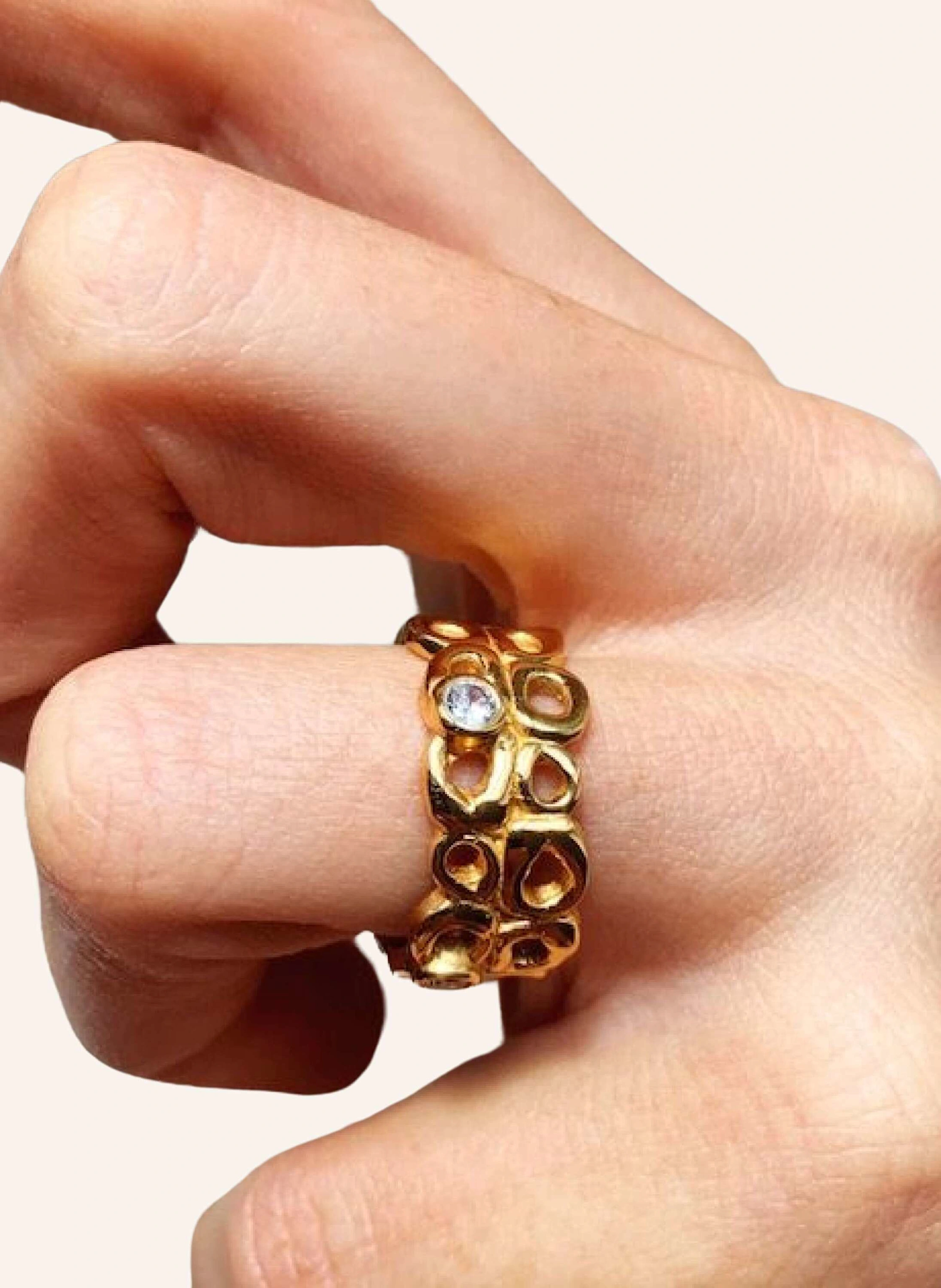 Shyla London Ring BORDEAUX CLEAR by GLAMBOU