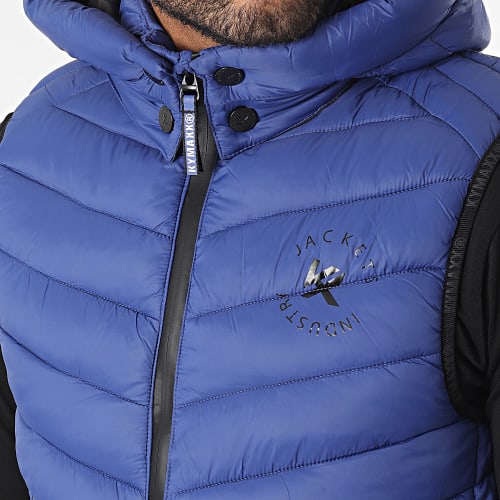Doudoune Capuche Sans Manches Bleu Roi