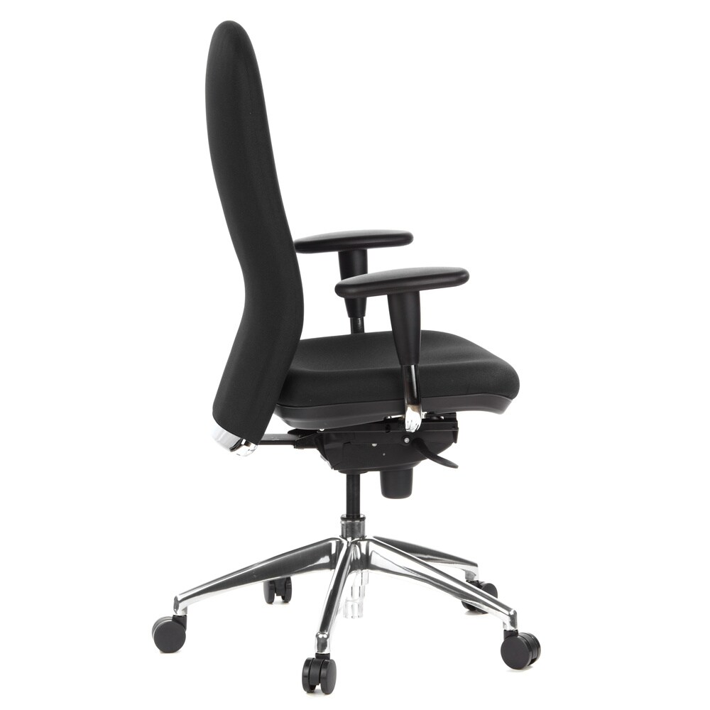 High End Bürostuhl HIGH-TEC Stoff mit Armlehnen (höhenverstellbar) hjh OFFICE