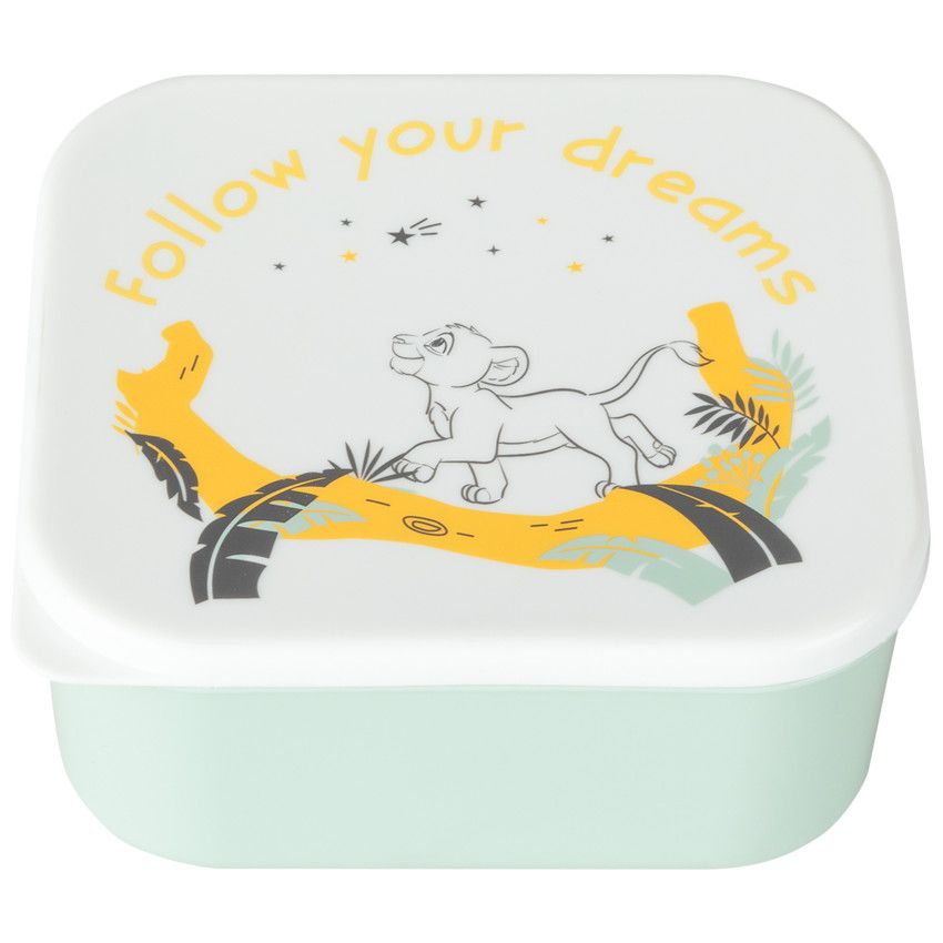 Lunchbox en mélaminé Simba - Le Roi Lion - Ecru