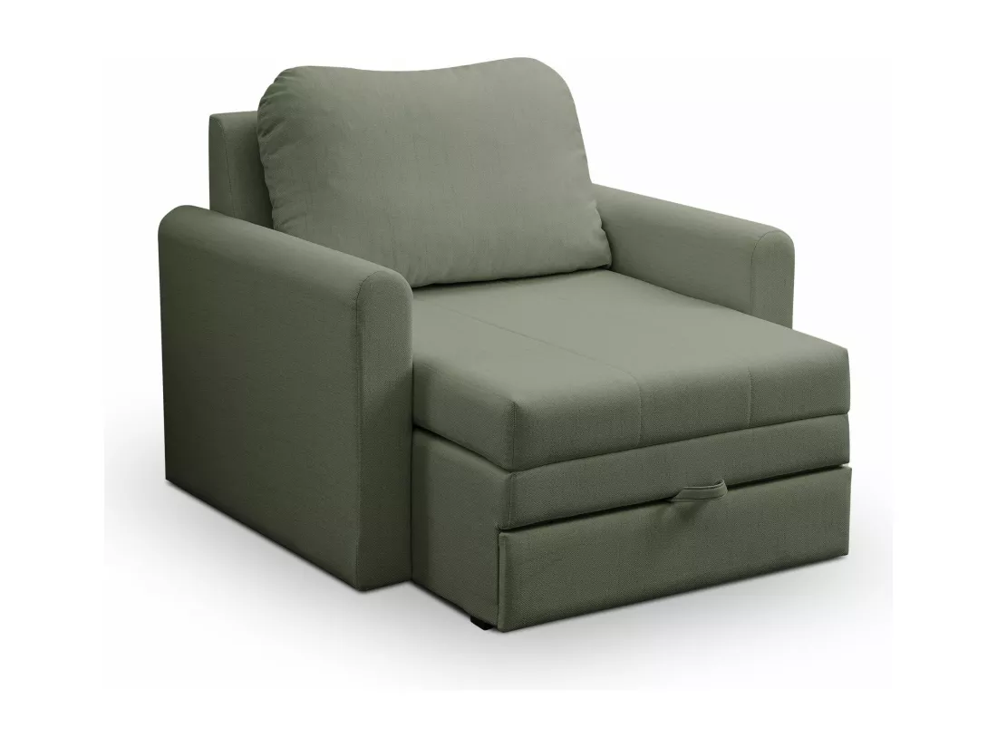 Fauteuil convertible 1 place - vert sauge - DEJANO