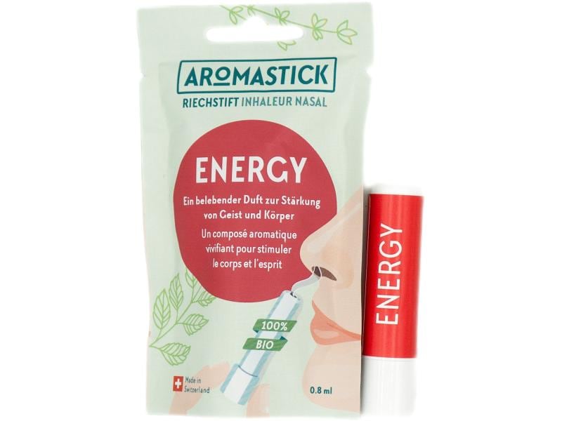 Aromastick Riechstift Energy Bio 0.8 ml Natürlicher Aromastift mit biologischen ätherischen Ölen