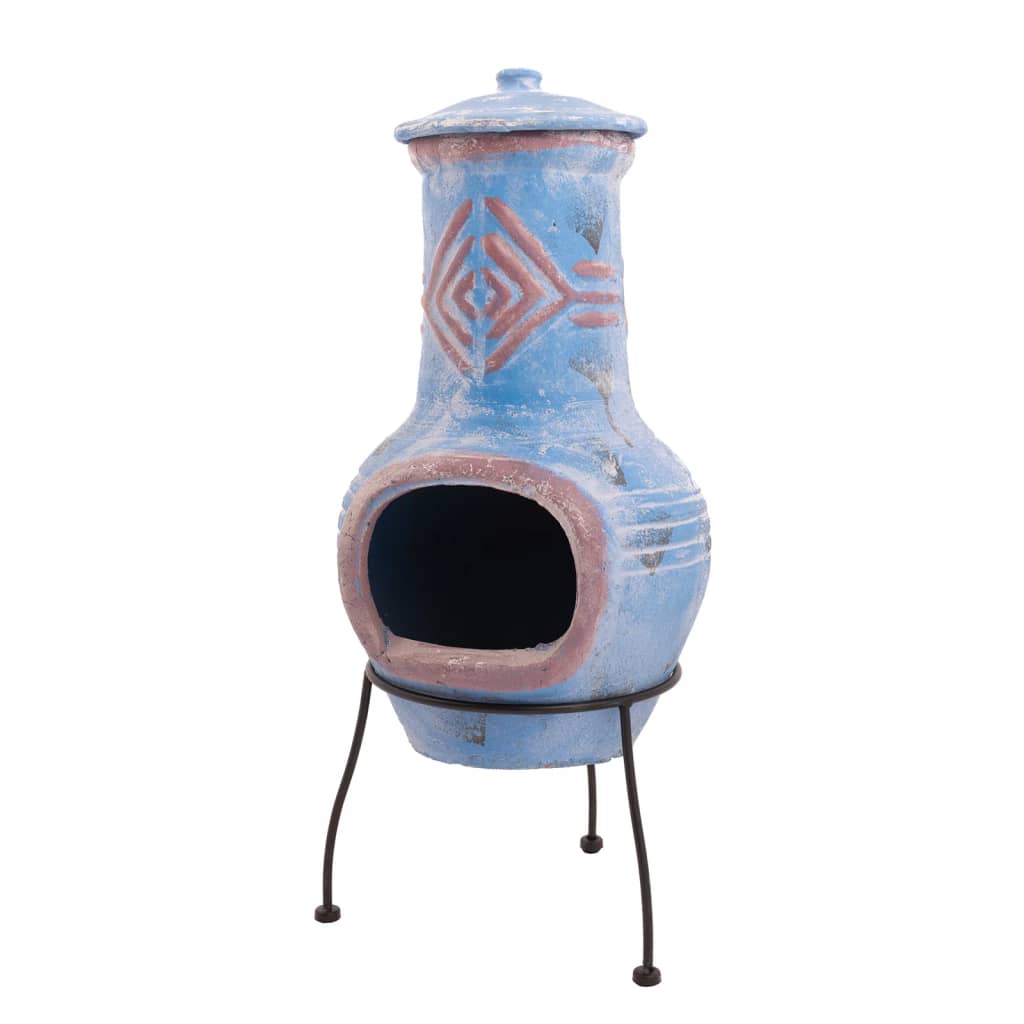 Cheminée colima argile bleu marine/rouge 86031