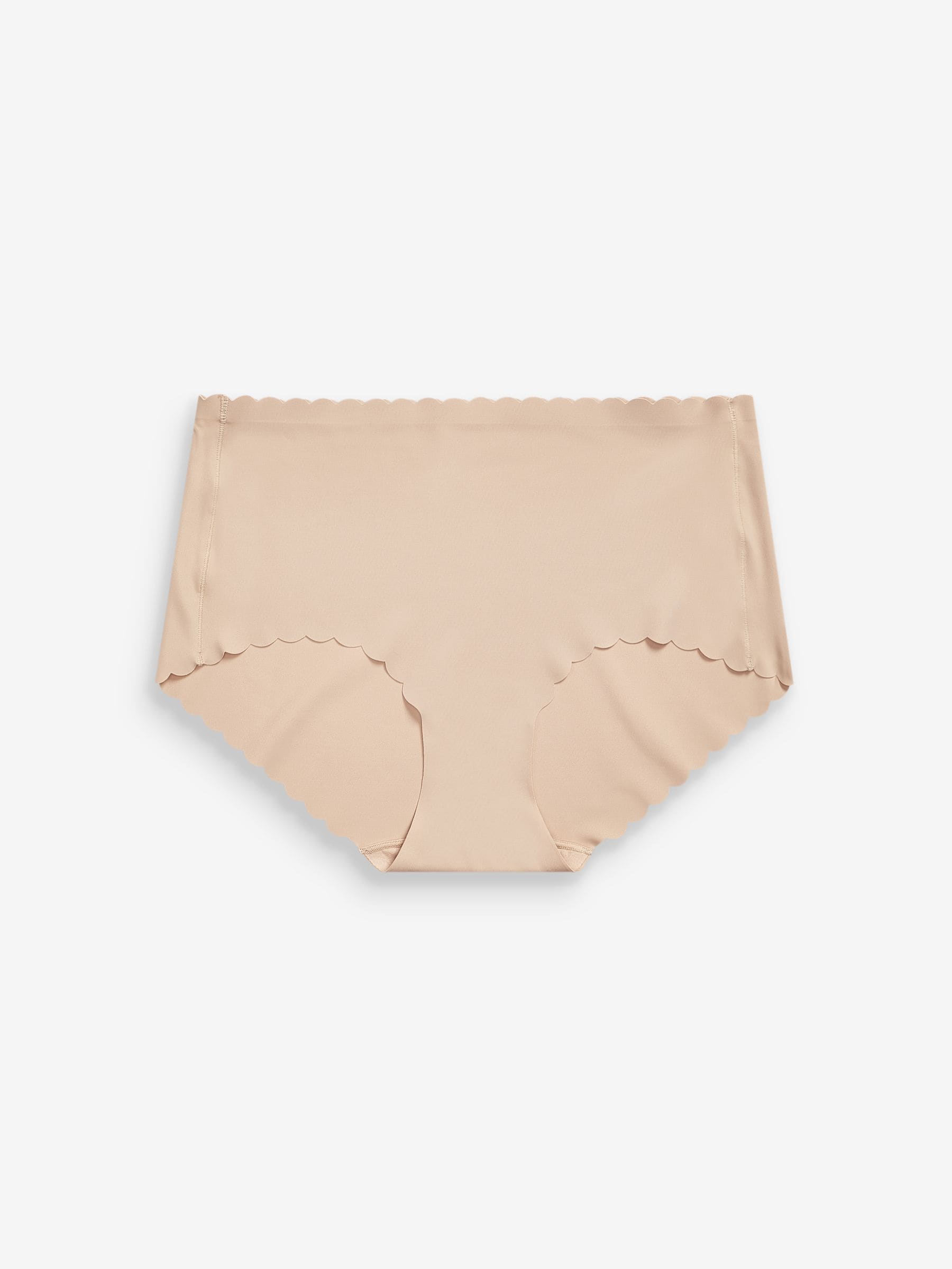 Pastelroze nude - No VPL slipje met geschulpte rand