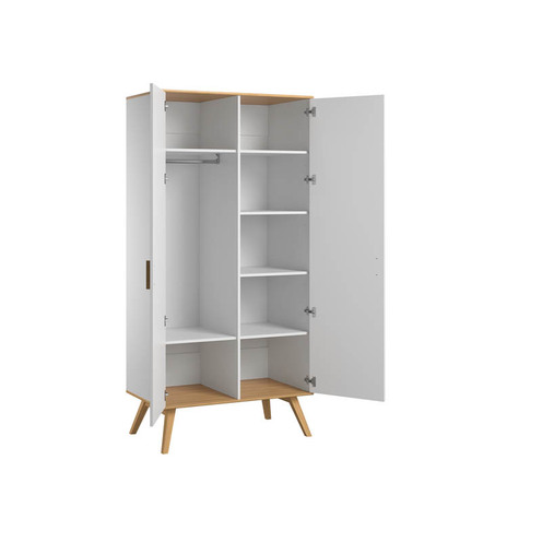 Armoire 2 portes bois blanc NAUTIS - VOX
