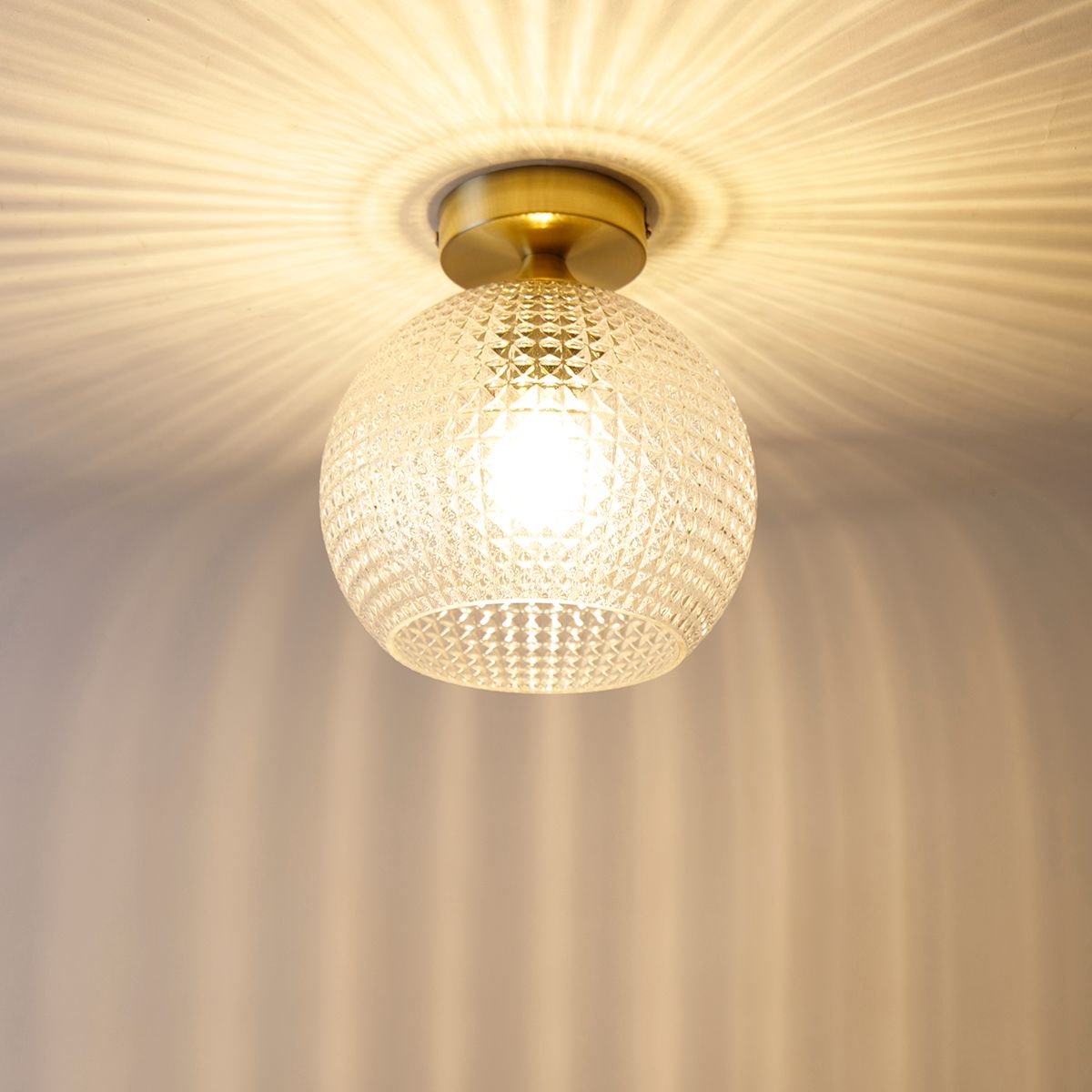 Smart Art Deco plafondlamp messing incl. Wifi A60 - Sphere