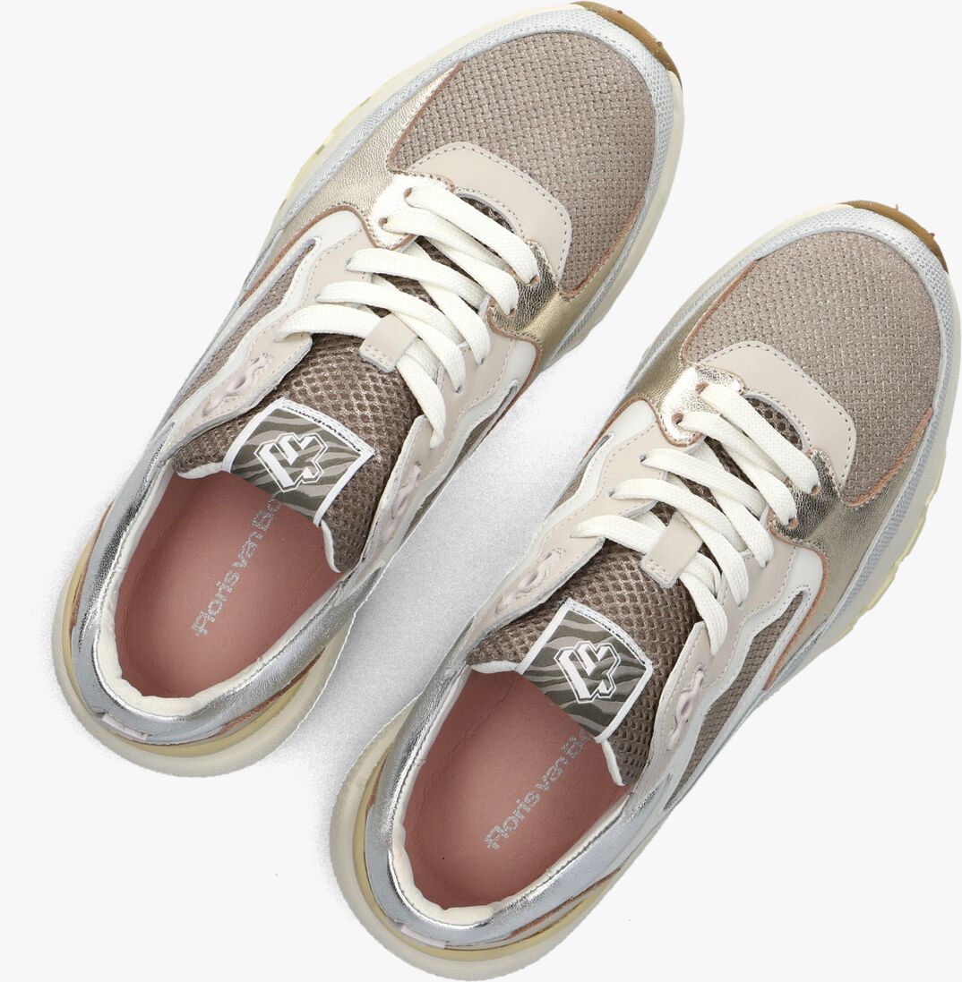 zilveren floris van bommel lage sneakers sfw-10163 treni