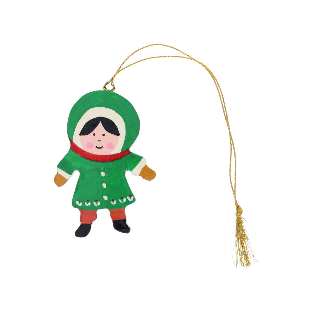 Suspension de Noël enfant vert Atelier jasmin