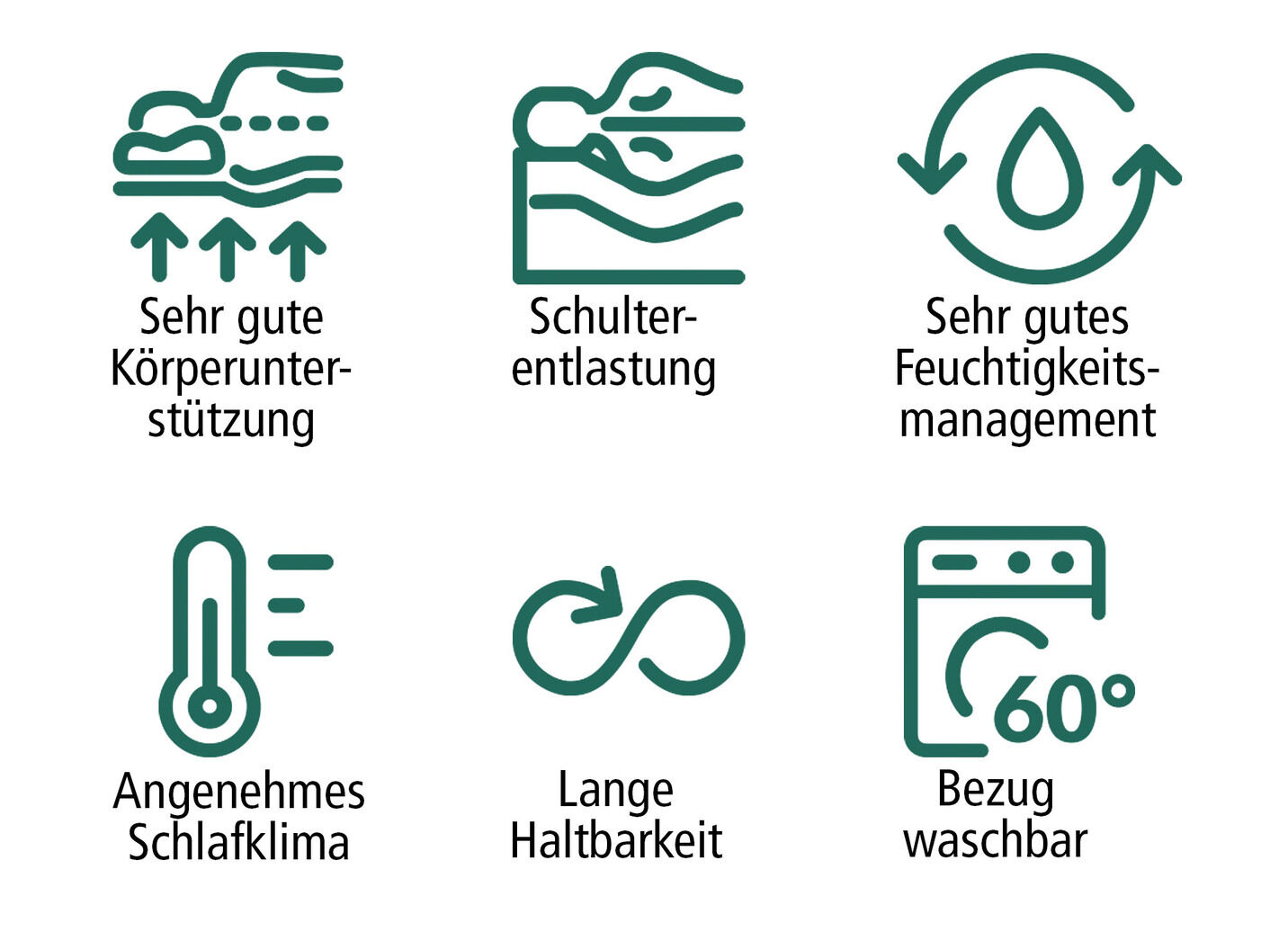 Mehrzonen-Komfortschaumkern-Matratze «max foam by fan»