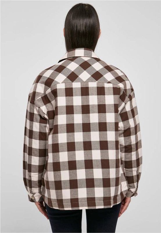 Urban Classics - Flanell Padded Overshirt Blouse - Bruin