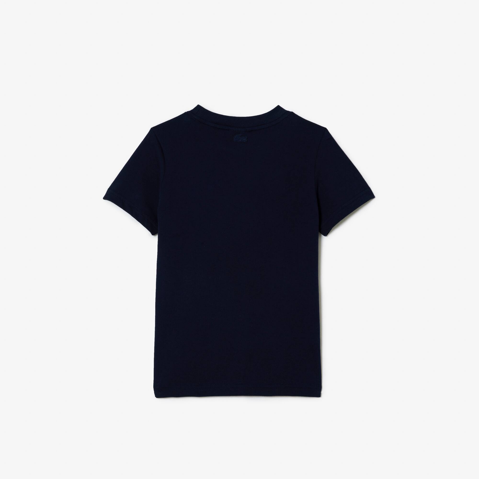 T-shirt avec imprimé planète en jersey de coton T-Shirts & Chemises - Bleu - Lacoste - Enfant