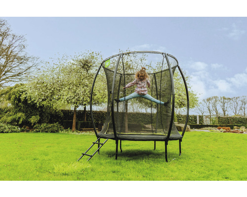 EXIT Silhouette trampoline met veiligheidsnet Ø 183 cm zwart