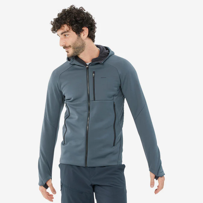 Decathlon Quechua - Jaqueta de lã para caminhadas com capuz Quechua MH520 para homem