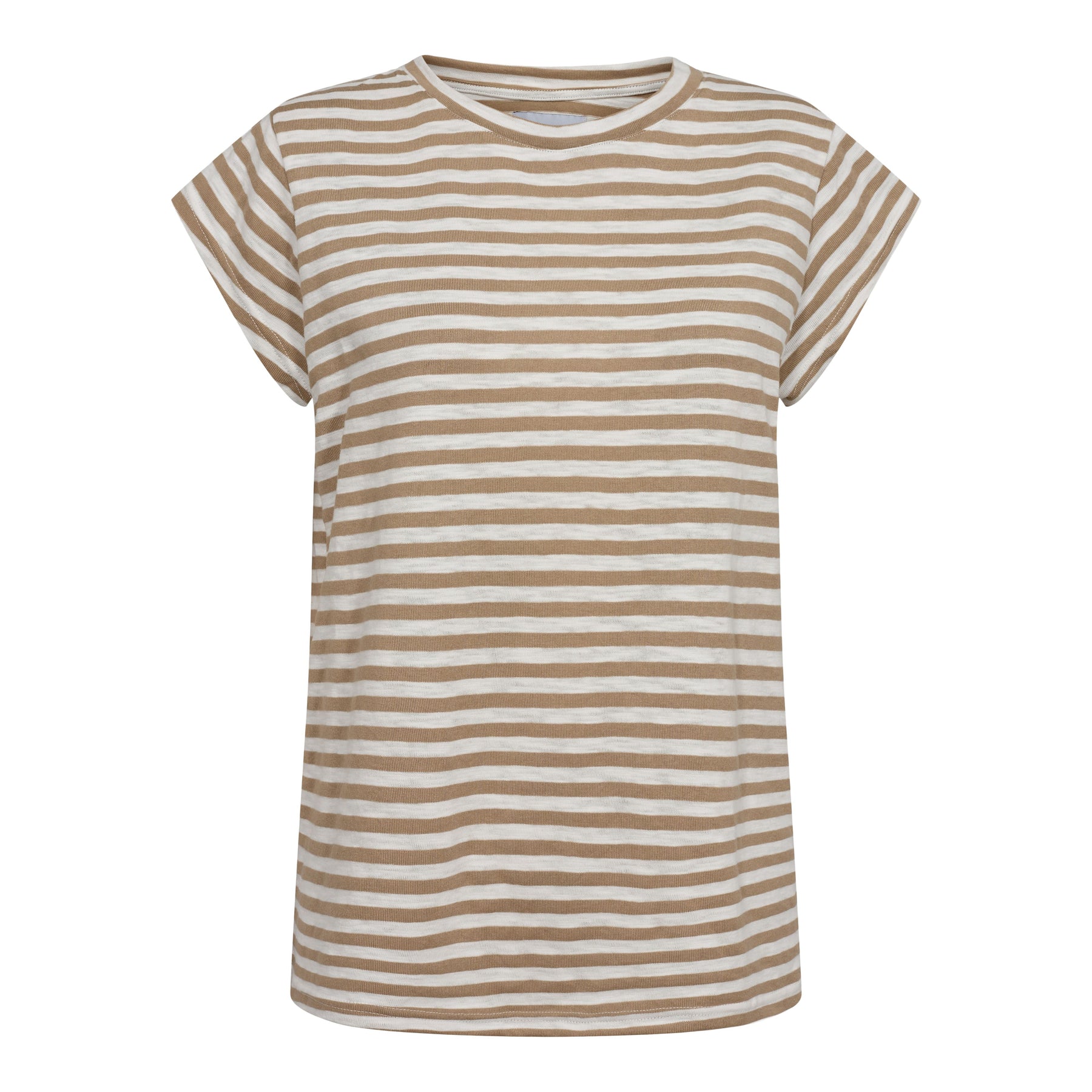 Liberte Ulla-Stripe-Tshirt light brown white stripe