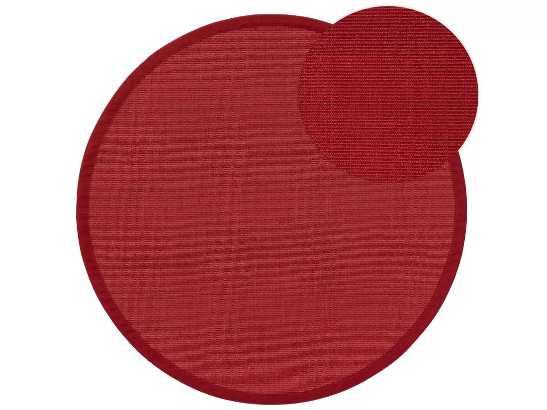 Tapis sisal Sana Rouge ø 250 cm rond