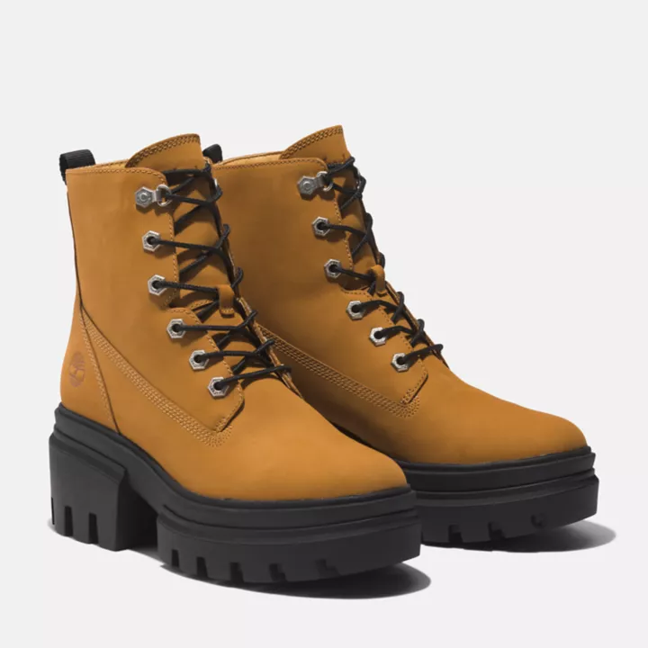 Bota feminina Everleigh de 15 cm (6 polegadas) na cor amarela.