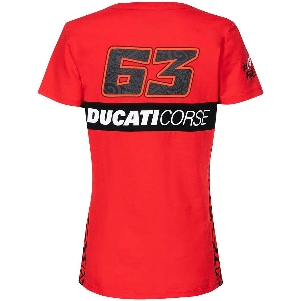 ducati - T-shirt femme Bagnaia 63 Rouge